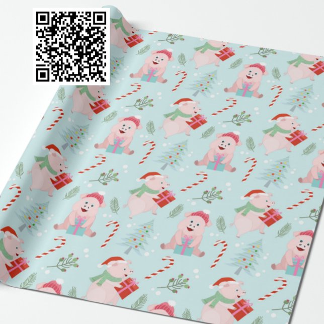 Happy Pigs Christmas Pattern Geschenkpapier (Von Creator hochgeladen)