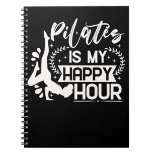 Happy Pilates Instructor Girl Funny Pilates Lover Notizblock