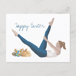 Happy Pilates Osterpost Postkarte