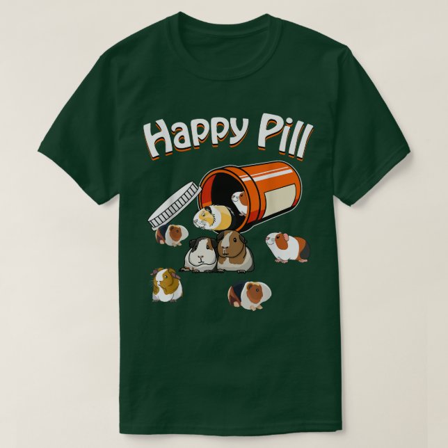 Happy Pill Guinea Pig T-Shirt (Design vorne)