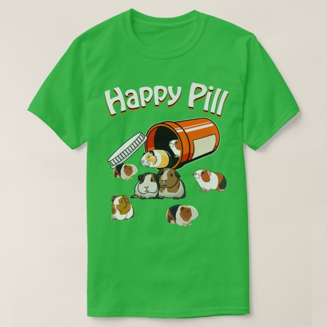 Happy Pill Guinea Pig T-Shirt (Design vorne)