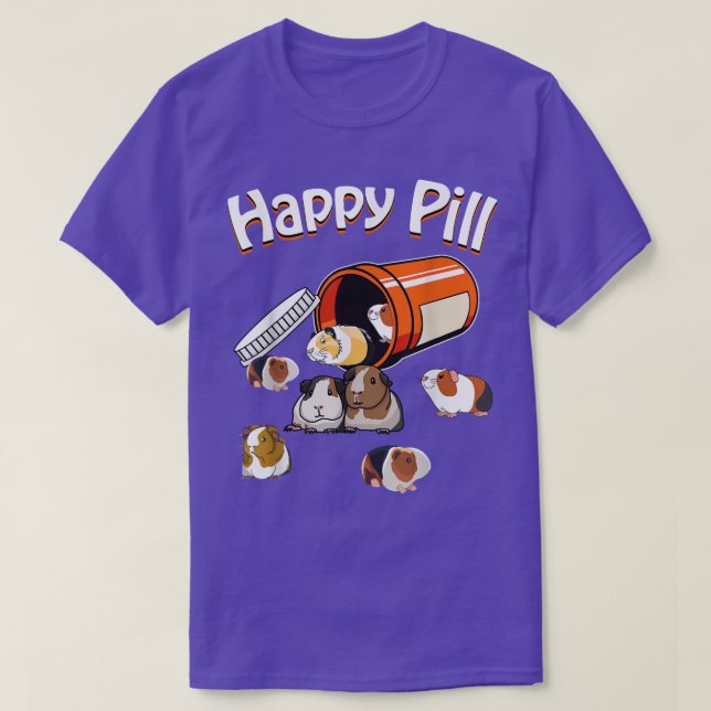 Happy Pill Guinea Pig  T-Shirt (Design vorne)