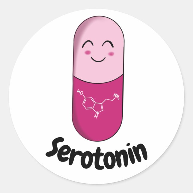 Happy Pill Sticker - Serotonin (Vorderseite)