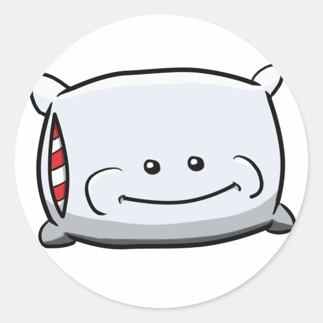 Happy Pillow Aufkleber (Vorderseite)