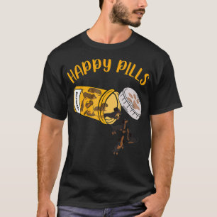 Happy Pills Dackel Hund in Liebe Hunde  T-Shirt