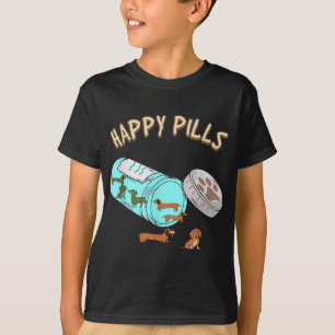 Happy Pills Dackel, Hund Lover Geschenk T-Shirt