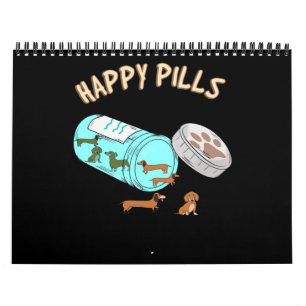 Happy Pills Dackel Niedlich Hund Lover Kalender