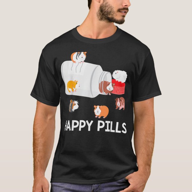 Happy Pills Funny Guinea Pig Lover Geschenk Idee T-Shirt (Vorderseite)