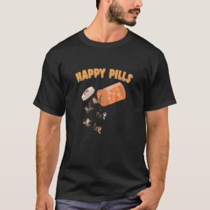 Happy Pills Maine Coon Cat Funny Kitten Lover T-Shirt