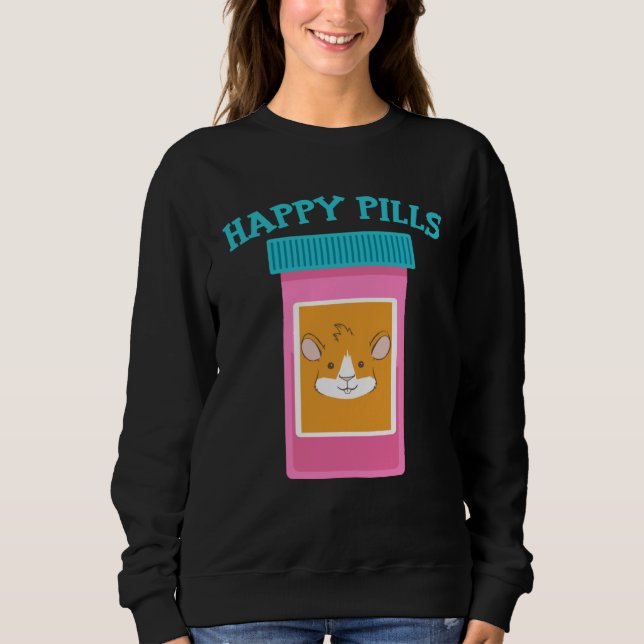 Happy Pills Medication Capsule Guinea Pig Sweatshirt (Vorderseite)