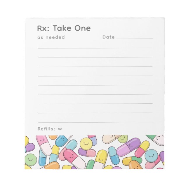 Happy Pills - Note Pad Notizblock (Vorderseite)