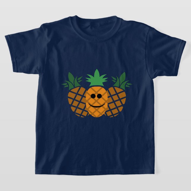 Happy Pineaple Design - Girls' Basic T - Shirt (Ablage )