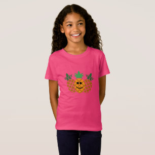 Happy Pineaple Design - Girls' Fine Jersey T-Shir T-Shirt