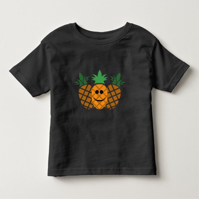 Happy Pineaple Design - Kleinkind Fine Jersey T-Sh Kleinkind T-shirt (Vorderseite)