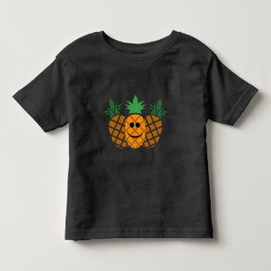 Happy Pineaple Design - Kleinkind Fine Jersey T-Sh T-shirt