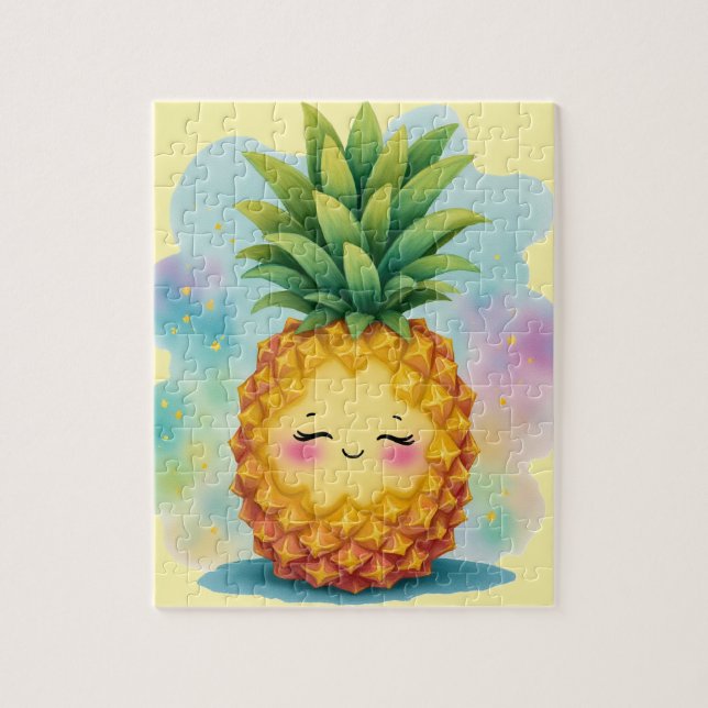Happy Pineaple Tropical Jigsaw Puzzle (Vertikal)