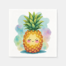 Happy Pineapple Napkins Serviette