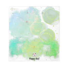 Happy Pinguin Familie mit bunten Ballons Notizblock