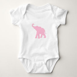 Happy Pink Elephant Art Muster Niedlich Baby Strampler