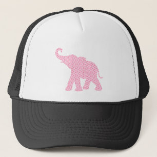 Happy Pink Elephant Art Muster Niedlich Truckerkappe