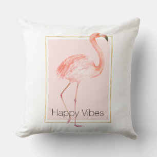 Happy Pink Flamingo Kissen