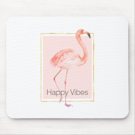 Happy Pink Flamingo Mousepad