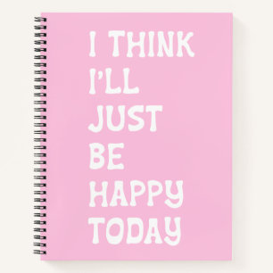 Happy Pink Inspiration Whimsical Letting Notizbuch