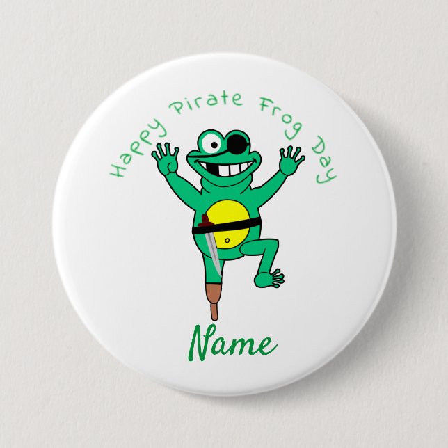 Happy Pirate Frog Day Thunder_Cove Button (Vorderseite)