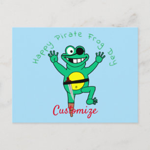 Happy Pirate Frog Day Thunder_Cove Postkarte