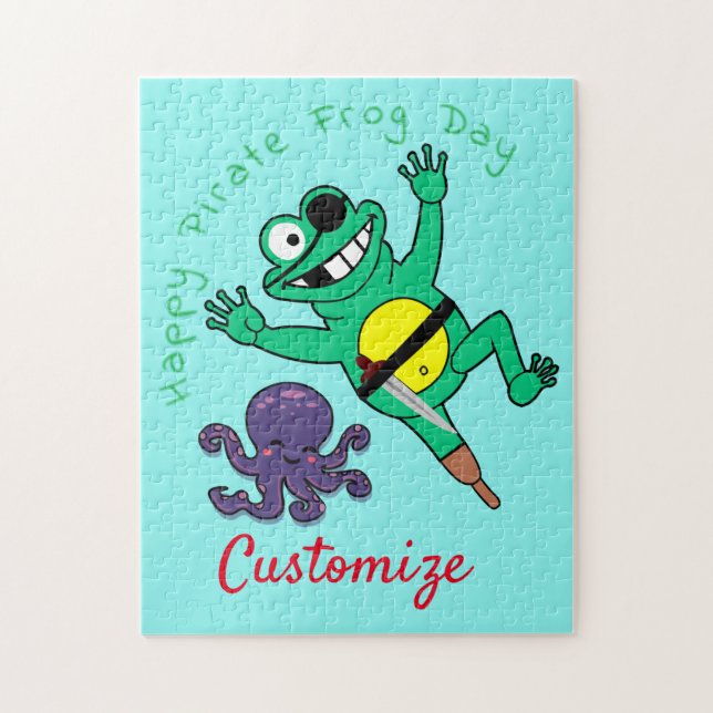 Happy Pirate Frog Day Thunder_Cove Puzzle (Vertikal)