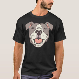 Happy Pit Bulls Paws on Red T-Shirt