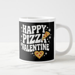 Happy Pizza Valentine Funny Pizza Love Design Jumbo-Tasse