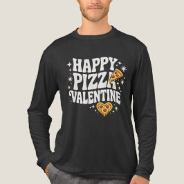 Happy Pizza Valentine Funny Pizza Love Design Tri-Blend Shirt