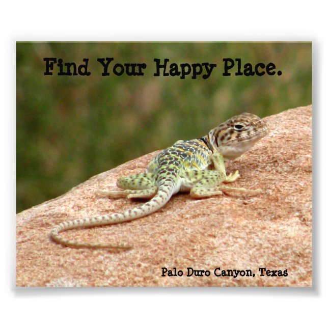 Happy Place Lizard Print Fotodruck (Vorne)