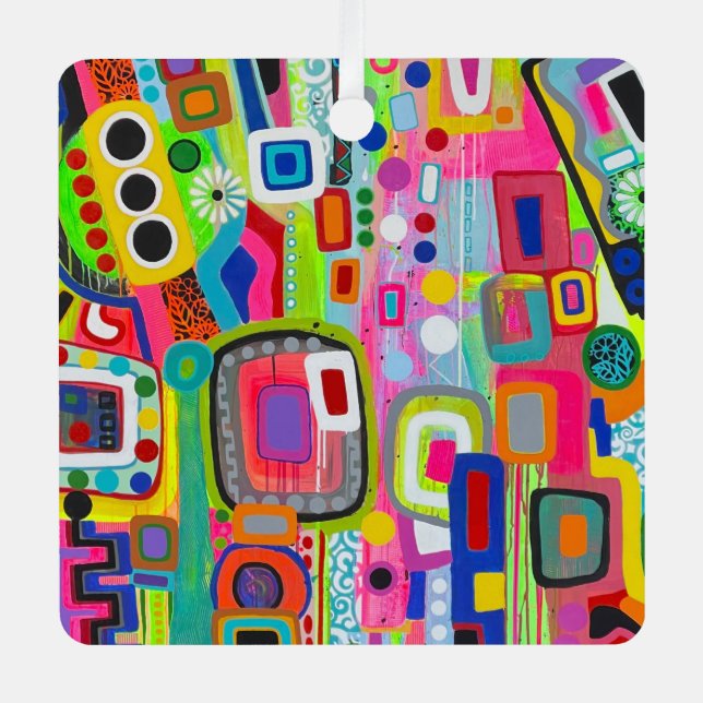 Happy Place Metalldekoration Ornament Aus Metall (Vorderseite)