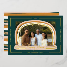 Happy Place Modern Snow Globe Weihnachts-Foto