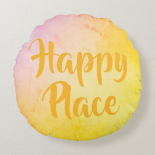 Happy Place Rundes Kissen