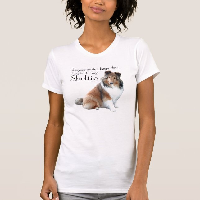 Happy Place Sheltie Shirt (Vorderseite)
