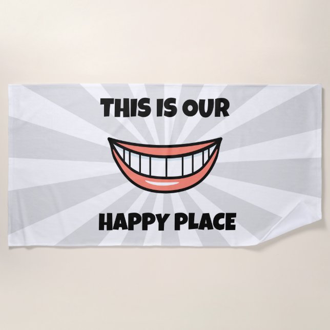 Happy Place Strandtuch (Vorderseite)