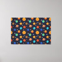 Happy Planets Canvas Print
