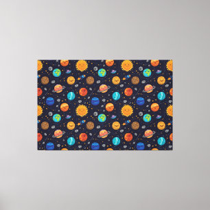 Happy Planets Canvas Print Leinwanddruck