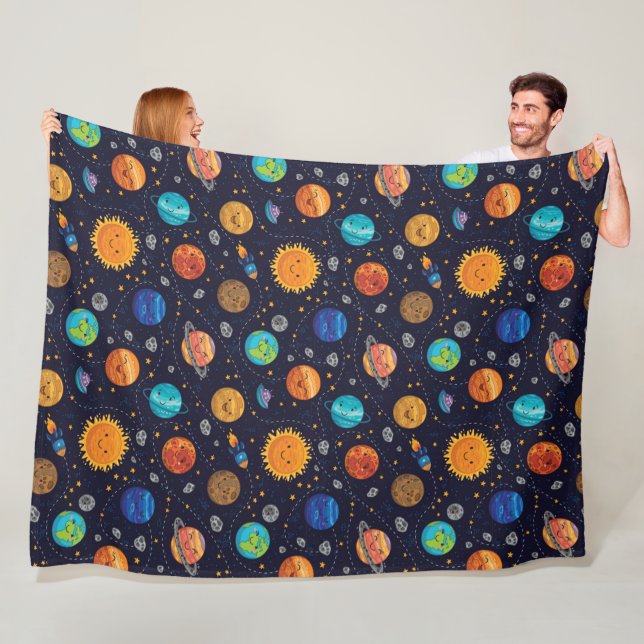 Happy Planets Fleece Blanket (Beispiel)