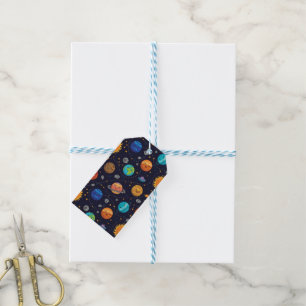 Happy Planets Gift Tags Geschenkanhänger