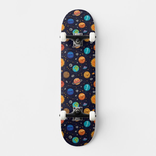 Happy Planets Skateboard (Vorderseite)