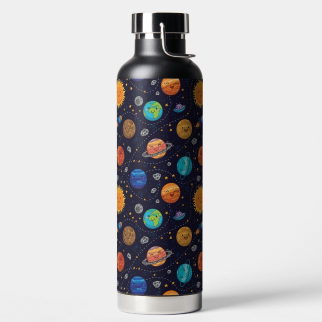 Happy Planets Water Flasche (links)