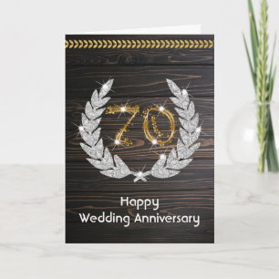 Happy Platinum 70. Hochzeitstag Karte