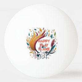 Happy Play Flame Design für Spaß und Lebensfreude Tischtennisball