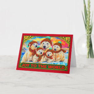 Happy Polar Bears Faltschachtel Weihnachtskarte Karte