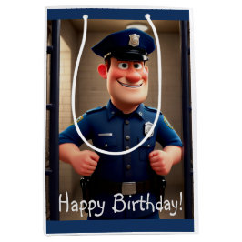Happy Policeman Birthday Mittlere Geschenktüte