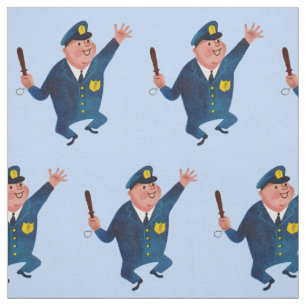 Happy Polizist Stoff
